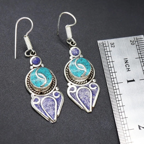 Traditional ethnic Gemstone earrings - Picture 11 of 12